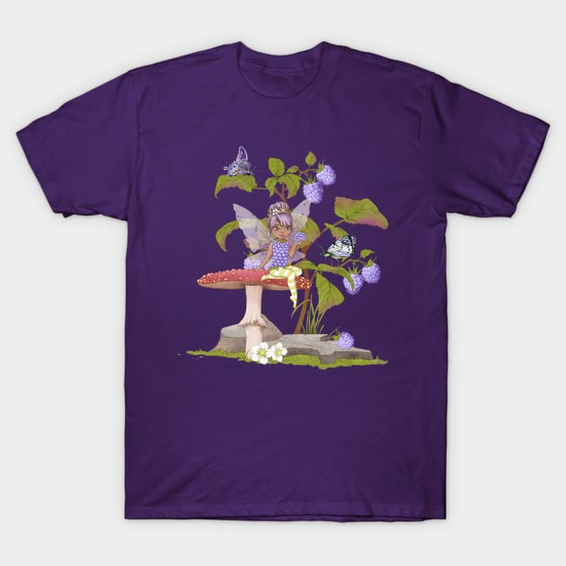 Cute Blackberry Fairy T-Shirt by Lucia